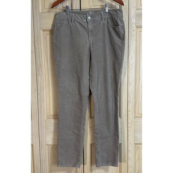 Ann Taylor LOFT Modern Skinny Tan Khaki Corduroy Pants Sz 8 - Picture 2 of 7